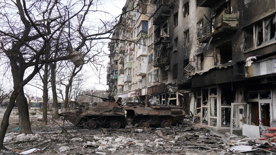 The Ukrainian city of Mariupol was badly damaged.  Photo: AFP