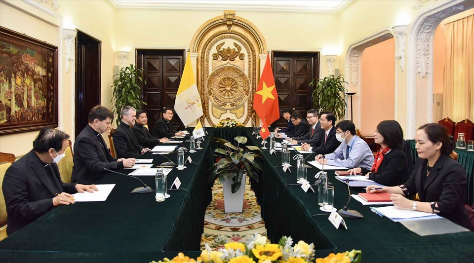 Cuộc họp vòng IX Nhóm Công tác hỗn hợp Việt Nam – Tòa thánh Vatican. Ảnh: Thanh Hà