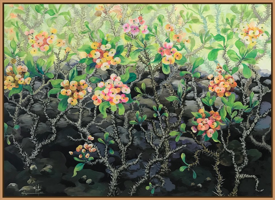8Tác phẩm “Sức sống diệu” - Acrylic - 73 x 100 cm - 2022 - Nguyễn Thị Đào