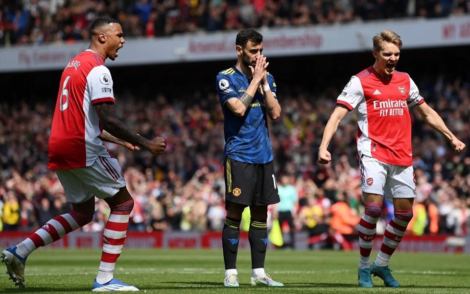 Những hình ảnh của Bruno trước Arsenal không nên lặp lại nữa. Ảnh: AFP