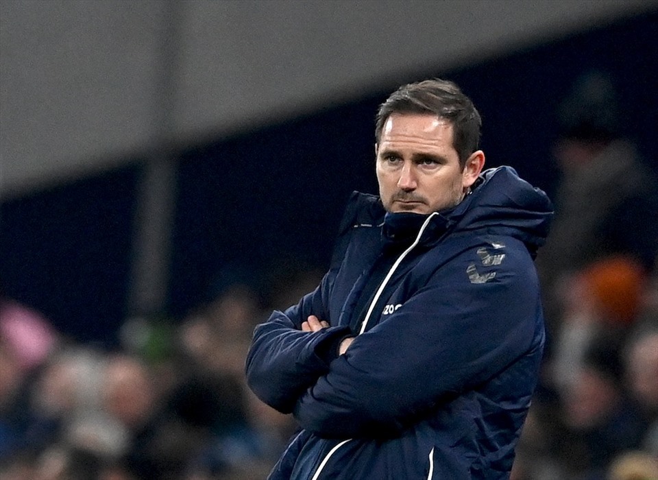 Huấn luyện viên Lampard ‘méo mặt' khi Everton đối mặt nguy cơ rớt hạng. Ảnh: AFP