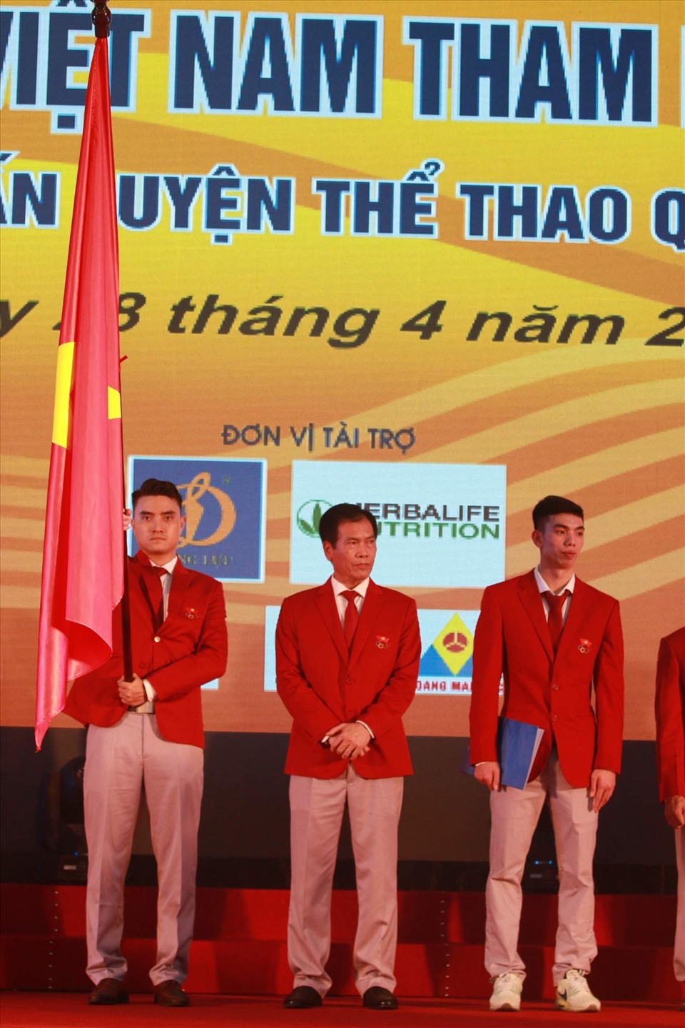 Kiếm thủ Vũ Thành An sẽ cầm cờ cho Đoàn thể thao Việt Nam tại Lễ khai mạc SEA Games 31. Ảnh: Minh Đức