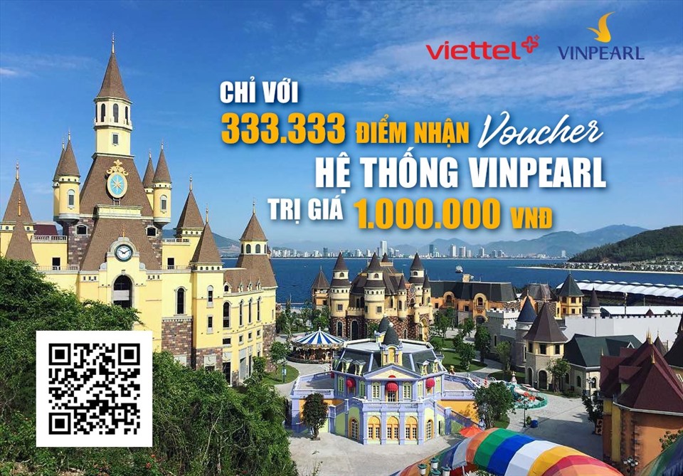 Đổi 333.333 điểm Viettel++ nhận Voucher hệ thống Vinpearl trị giá 1.000.000VNĐ