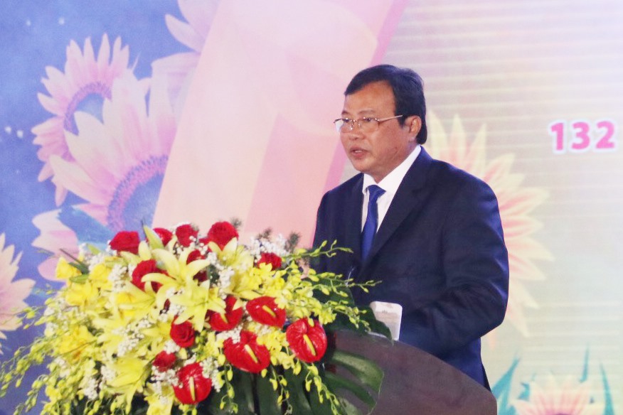 Ông Lê Văn Hẳn – Chủ tịch UBND tỉnh Trà Vinh phát biểu.