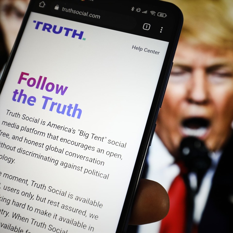 Mạng xã hội Truth Social của ông Donald Trump. Ảnh: The Verge