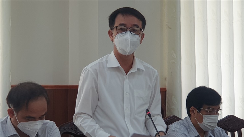 Ong Nguyễn Văn Quế - Giám đốc Sở TNMT tỉnh Ninh Thuận thông tin về việc khai thác cát trên sông Dinh.