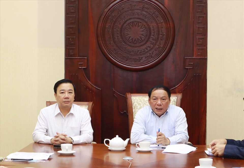 Bộ trưởng Nguyễn Văn Hùng yêu cầu các đơn vị chuẩn bị và thực hiện thật tốt cho lễ Khai mạc. Ảnh: Đ.H