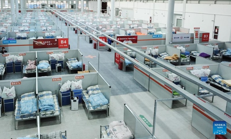 Một bệnh viện dã chiến ở Thượng Hải. Ảnh: Xinhua