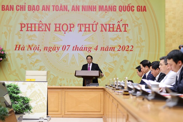 Thủ tướng Phạm Minh Chính yêu cầu chủ động bảo vệ độc lập, chủ quyền quốc gia, an toàn, an ninh trên không gian mạng. Ảnh: Nhật Bắc