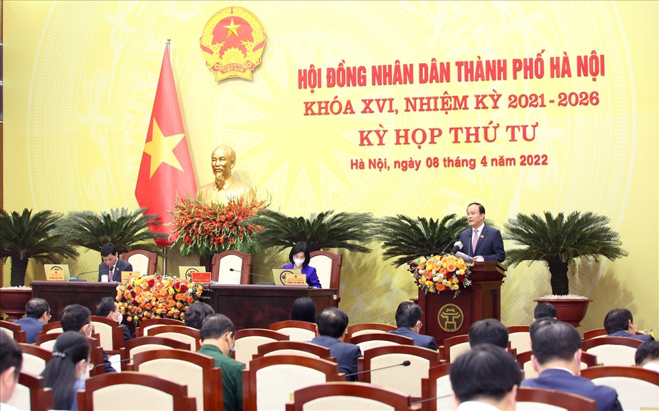 Phiên khai mạc Kỳ họp thứ 4 HĐND Hà Nội.