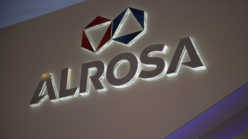 Logo của công ty khai thác kim cương Alrosa. Ảnh: Getty