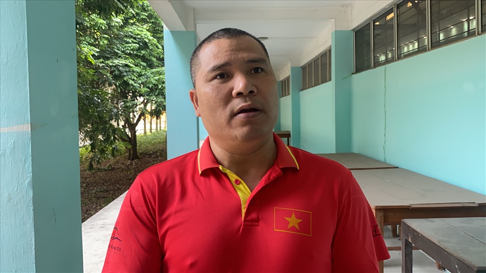 Huấn luyện viên Nguyễn Văn Hùng cùng các vận động viên tuyển Pencak Silat tập trung tối đa trong giai đoạn quan trọng hướng đến SEA Games 31. Ảnh: An Nguyên