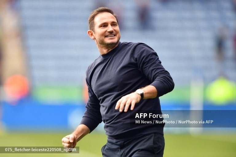 Lampard tỏ ra rất phấn khích sau trận thắng quan trọng trước Leicester City.  Ảnh: AFP