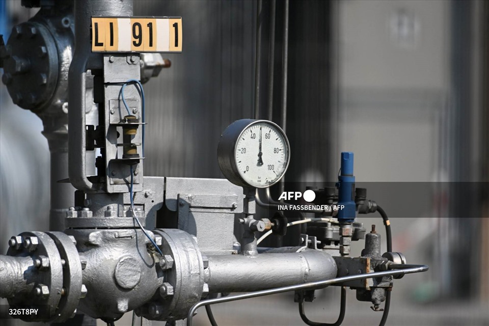 The Open Grid Europe (OGE) gas pipeline in Werne, western Germany.  Photo: AFP