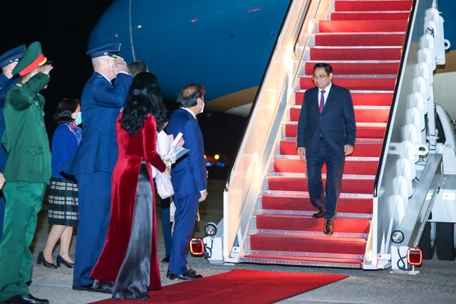 Thủ tướng Phạm Minh Chính và Đoàn đại biểu Việt Nam bắt đầu chuyến công tác tham dự Hội nghị Cấp cao đặc biệt ASEAN-Mỹ; thăm, làm việc tại Mỹ và Liên Hợp Quốc từ ngày 11-17.5. Ảnh: VGP