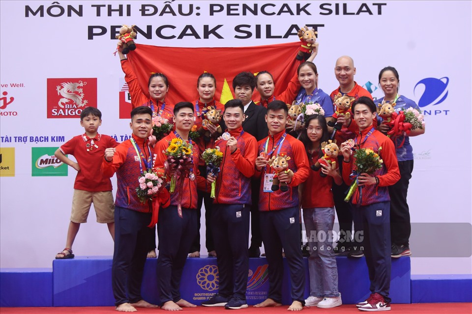 Tập thể Pencak Silat Hà Nội góp mặt tại SEA Games 31.