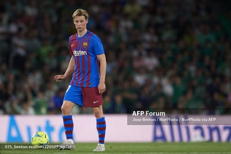 De Jong thuộc top những cầu thủ có giá trị cao ở Barca lúc này. Ảnh: AFP