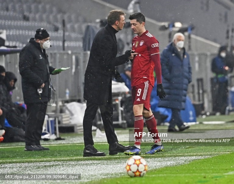Lewandowski được cho không thoải mái dưới triều đại của Nagelsmann. Ảnh: AFP