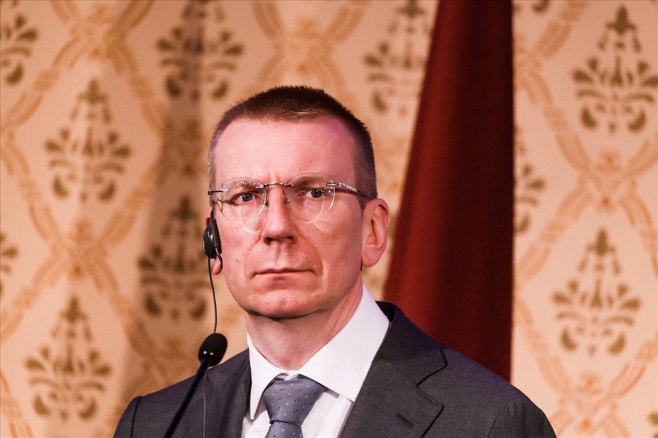 Bộ trưởng Ngoại giao Latvia Edgars Rinkevics. Ảnh: AFP