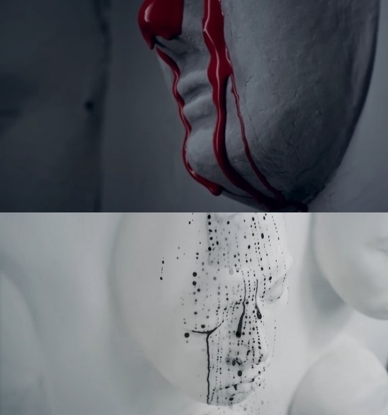 Chi tiết bức tượng mặt người chảy máu, tuyết trắng rơi trong “Xin anh đừng” bị cho là đạo MV “Coup d’etat” của G-Dragon