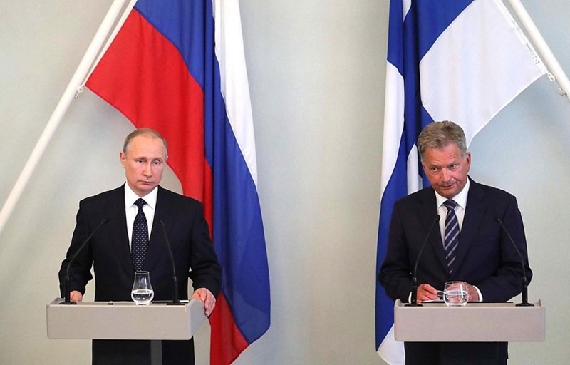 Tổng thống Nga Vladimir Putin và Tổng thống Phần Lan Sauli Niinisto. Ảnh: Kremlin