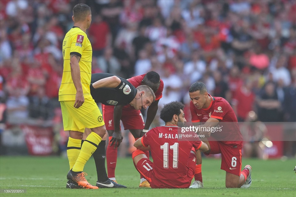 Chấn thương của Salah khiến chức vô địch của Liverpool không thể trọn vẹn. Ảnh: Getty