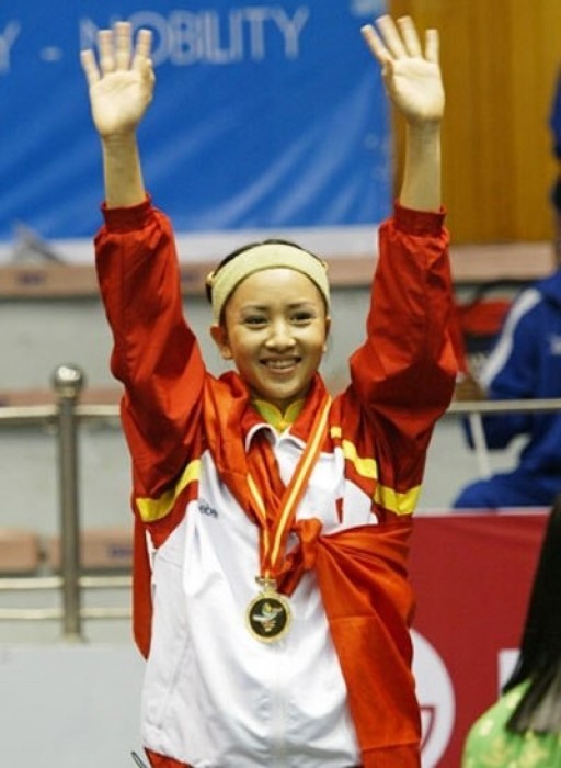 Thúy Hiền đoạt 8 Huy Chương Vàng môn Wushu tại các kỳ SEA Games. Ảnh: NVCC