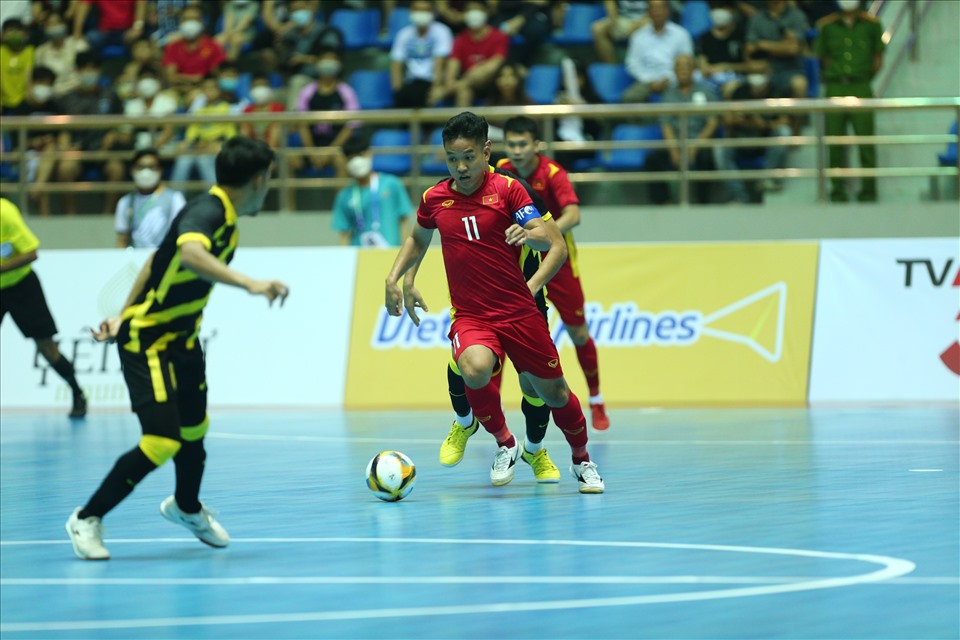 Tuyển futsal Việt Nam hướng đến mục tiêu cao tại SEA Games 31. Ảnh: VFF