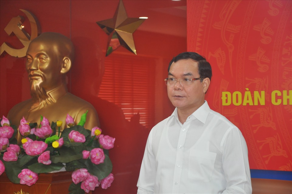 Chủ tịch Tổng Liên đoàn Lao động Việt Nam Nguyễn Đình Khang phát biểu khai mạc hội nghị.