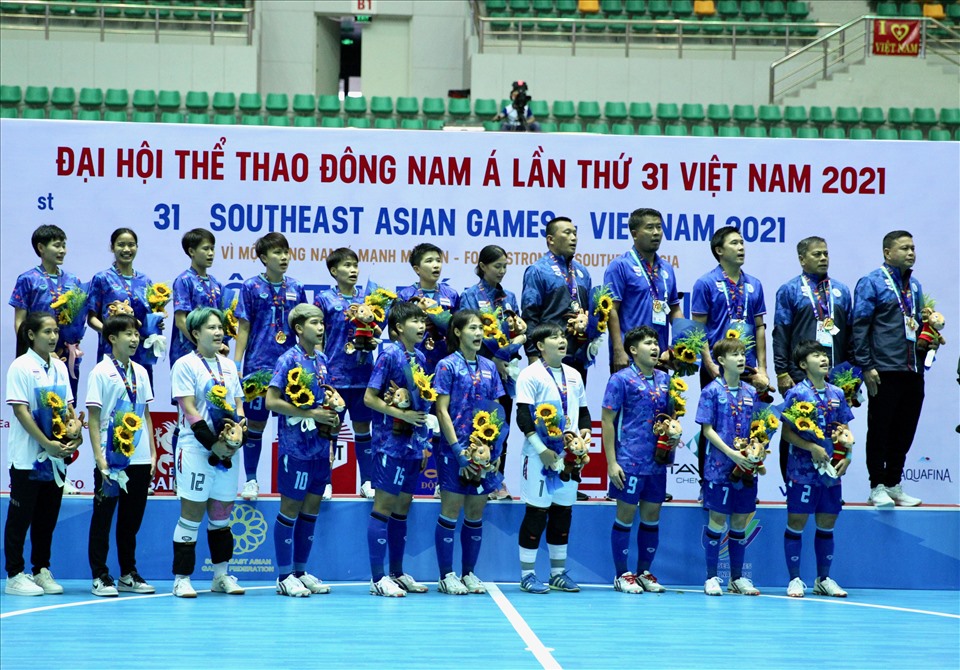 Thái Lan giành huy chương vàng futsal tại SEA Games 31. Ảnh: S.T