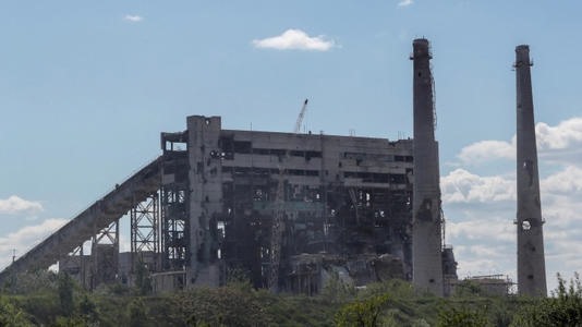 Nhà máy Azovstal ở Mariupol, Ukraina. Ảnh chụp màn hình