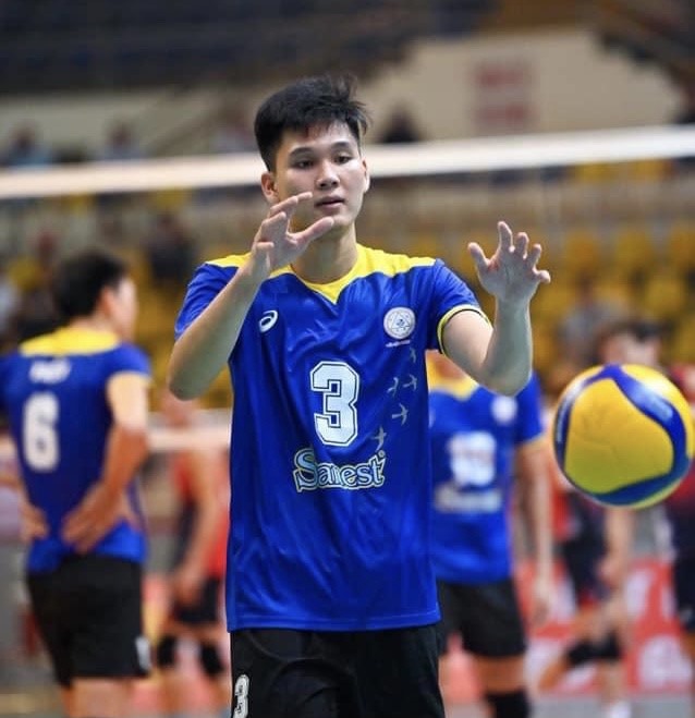 Dương Văn Tiên là một trong những cầu thủ thi đấu ấn tượng trong màu áo tuyển bóng chuyền Việt Nam tại SEA Games. Ảnh: FBNV