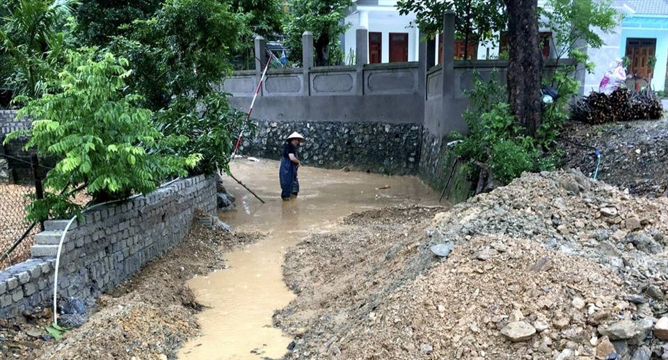 Lũ suối tại xóm 9, xã Tràng Đà (TP.Tuyên Quang).