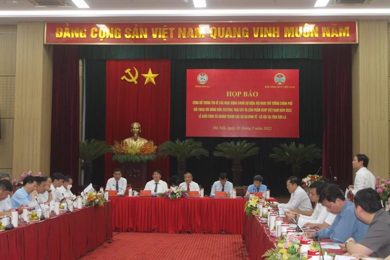 Trung ương Hội Nông dân Việt Nam thông tin về Hội nghị Thủ tướng đối thoại với nông dân. Ảnh: Vũ Long