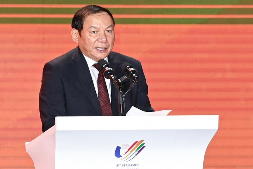 Bộ trưởng VHTTDL, Chủ tịch liên đoàn thể thao Đông Nam Á, Chủ tịch Ủy ban Olympic Việt Nam - Nguyễn Văn Hùng. Ảnh: Hải Nguyễn