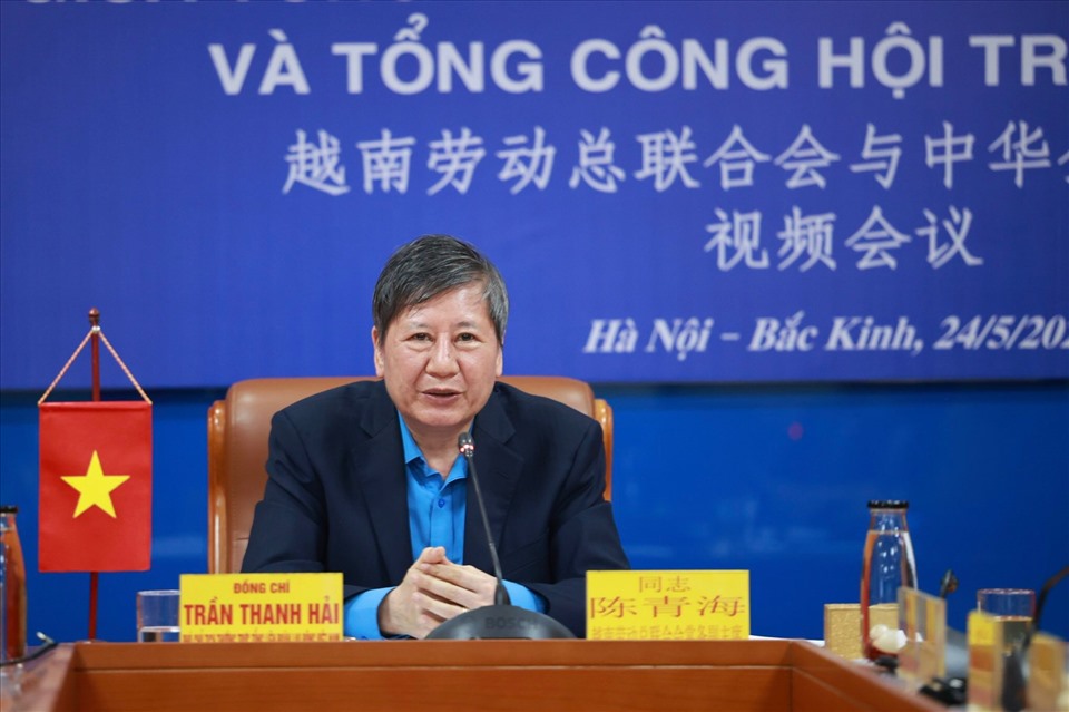 Đồng chí Trần Thanh Hải phát biểu tại Hội đàm. Ảnh: Hải Nguyễn