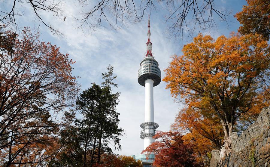 N Seoul Tower, Seoul, South Korea: Better known as Namsan tower because this tower is located on top of Namsan mountain and was built in 1969. This is Korea's first synthetic radio wave tower.  Namsan Tower is a work that attracts millions of visitors every year to see the view of Seoul city.  (Photo: Xinhua News Agency)