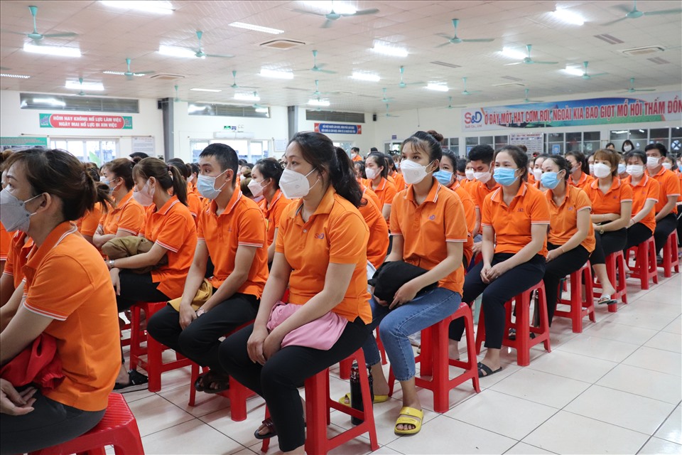 Hội nghị có sự tham gia của 400 đoàn viên, người lao động thuộc Công ty TNHH S&D Quảng Bình. Ảnh: H.L