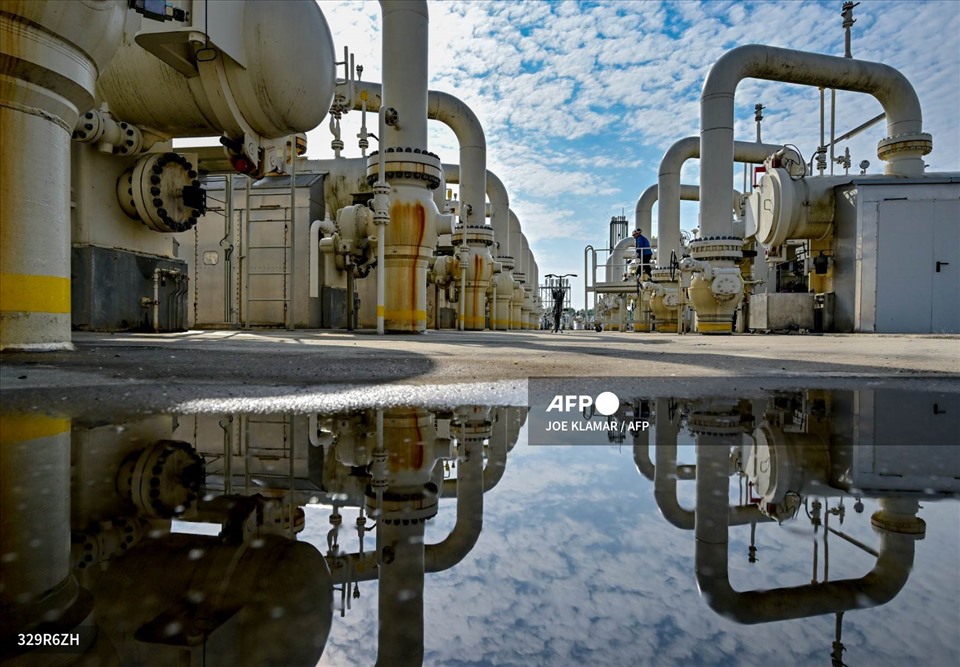 Gas facility at Baumgarten an der March, Austria.  Photo: AFP