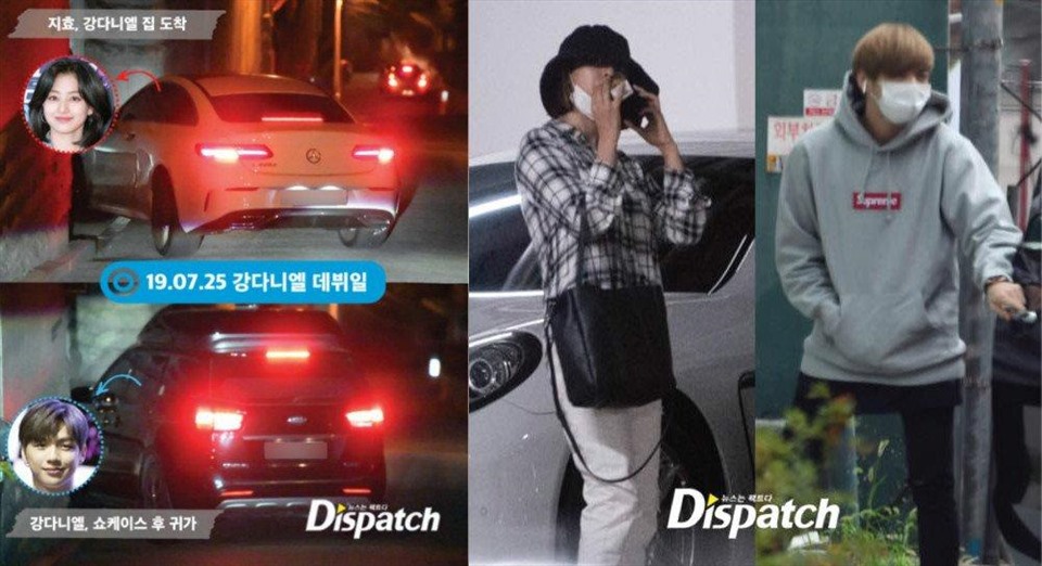 Kang Daniel và Jihyo được bắt gặp hẹn hò ở khu phố Hannam, Seoul hôm mồng 1.8 trước đó. Ảnh: Dispatch