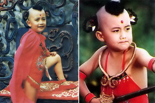 Hồng Hài Nhi trong “Tây Du Ký 1986” có tạo hình nghịch ngơm, đáng yêu, mặc yếm đỏ và biết võ thuật. Trên thực tế, “cậu bé” này đã hơn 300 tuổi. Ảnh: ST.