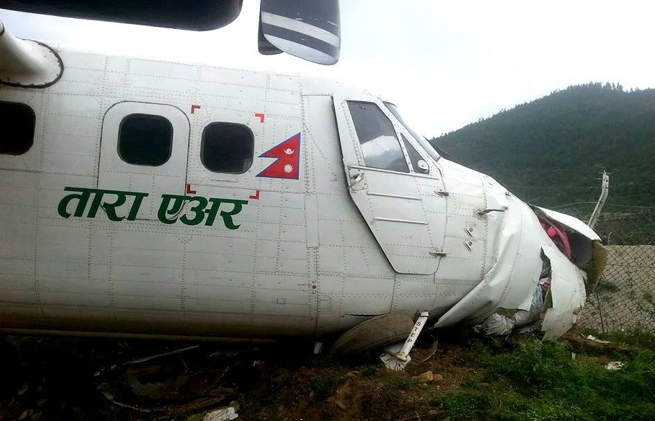 Một vụ tai nạn của máy bay Tara Air năm 2018 ở sân bay Jumla. Ảnh: Aviation Nepal