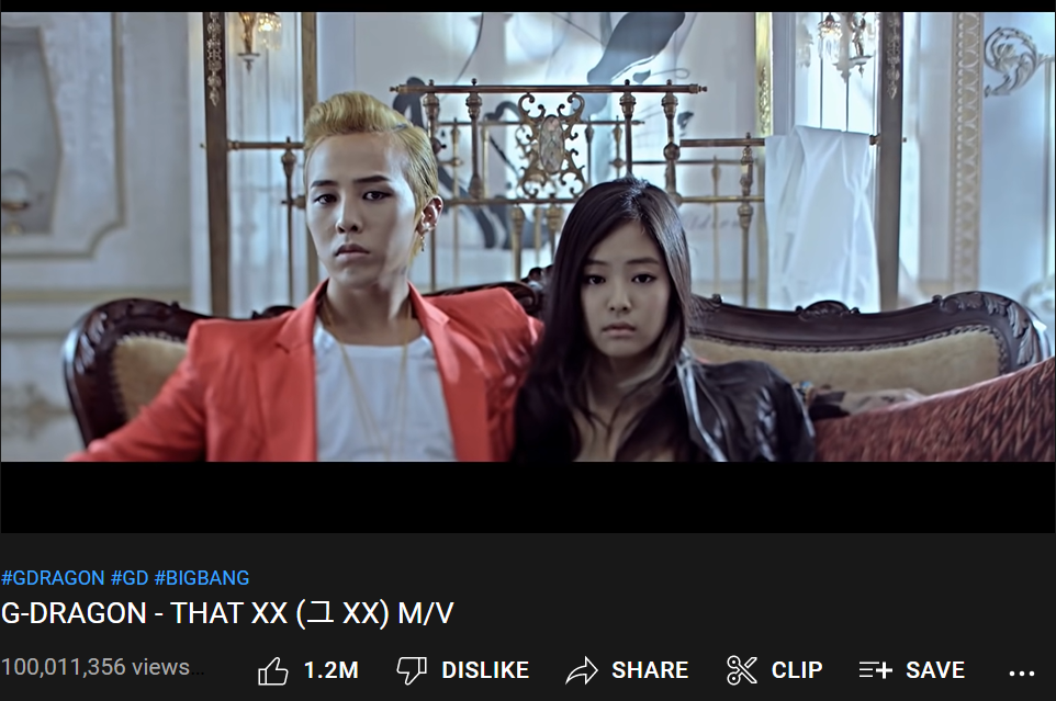 MV “That XX” của trưởng nhóm Big Bang được đăng trên kênh YouTube nhóm. Ảnh: YouTube