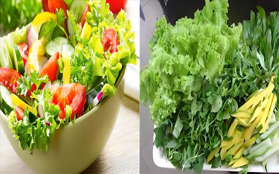 Rau sống: Một số loại rau sống được sử dụng trong salad như xà lách, cà chua, ớt chuông... có thể gây khó chịu cho những người mắc vấn đề về tiêu hóa. Các loại rau này làm tăng sản xuất axit trong dạ dày đồng thời giảm áp lực ở cơ thắt dưới thực quản gây nên chứng ợ chua.