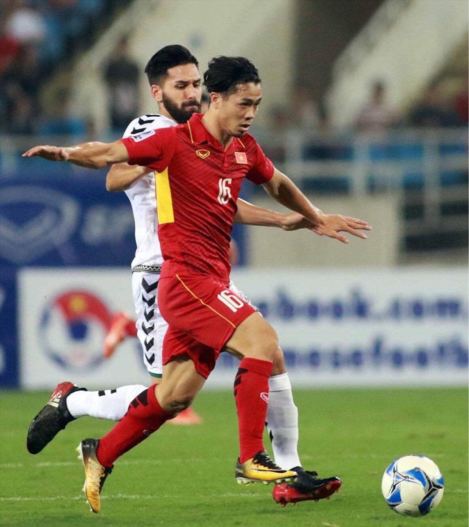 Tuyển Afghanistan hòa tuyển Việt Nam 0-0 hôm 14.11.2017 tại sân Mỹ Đình ngay ở trận ra mắt của huấn luyện viên Park Hang-seo. Ảnh: C.A.P