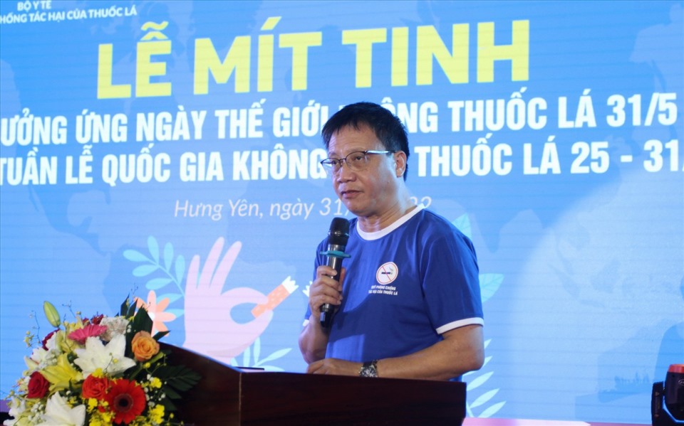 Ông Nguyễn Ngọc Ân- Chủ tịch Công đoàn Giáo dục Việt Nam phát biểu tại chương trình. Ảnh CĐGDVN