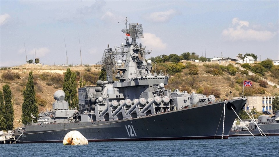 Tàu tuần dương tên lửa Mátxcơva của Nga. Ảnh: Hạm đội Biển Đen