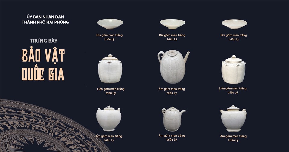 Bộ sưu tập gốm men trắng An Biên với 9 hiện vật