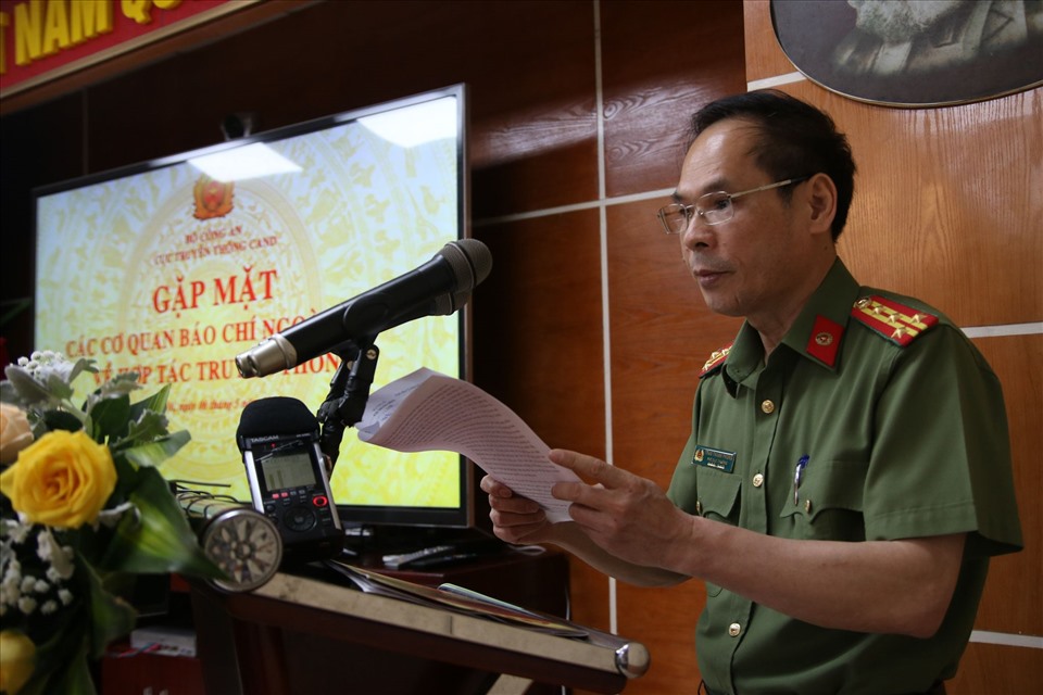 Đại tá Trần Thanh Phong - Phó Cục trưởng Cục truyền thông Công an nhân dân.