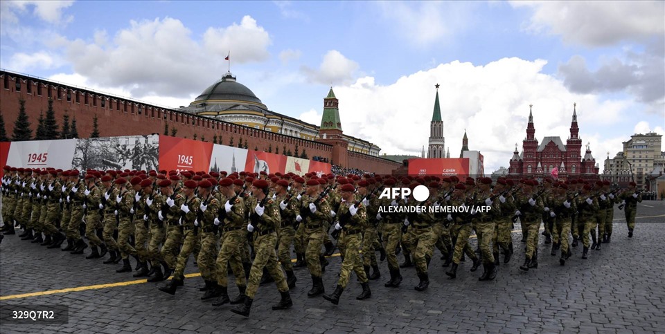 Russian armed forces parade.  Photo: AFP